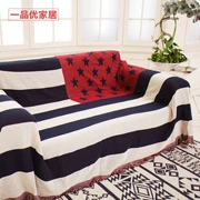 Anh Union Jack Bắc Âu Mỹ Stars and Stripes thảm pad bụi dày bảo vệ nắp trượt sofa khăn bìa đầy đủ - Bảo vệ bụi