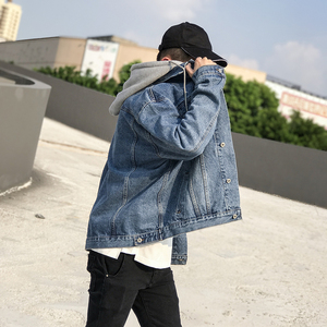 Trung Quốc có hip-hop châu Âu và Mỹ hiphop đường phố Wu Yifan với cùng một đoạn rửa cũ áo khoác denim cho nam giới và phụ nữ áo khoác đại bàng