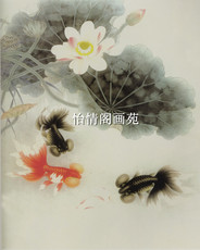 Картина 工笔画白描底稿金鱼白描稿山水人物花鸟动物线描实物临摹画稿081