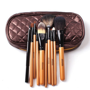 Megaga Makeup Set Brush First Learning Makeup Art Makeup Tool Beauty Tools 10 HORSE HAIR MAKEUP Brush Makeup Brushing Bags Can Not Drop Hairrrrrrrrir