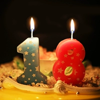 День рождения свеча свеча розовая синяя цифровая свеча день рождения с днем ​​рождения
