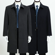 Áo khoác len nam cao cấp và phần dài Kinh doanh bình thường cho nam trung niên áo gió Áo choàng bố