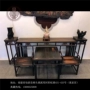 Trung Quốc phong cách Lào gỗ hồng đỏ Zhongtang sáu mảnh vật liệu cũ màu đen nổi đỏ cổ tích thủ công nhà máy sản xuất đồ gỗ rắn - Bàn / Bàn bàn ghế gỗ phòng khách nhỏ