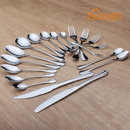 Khách sạn cung cấp thép không gỉ bộ đồ ăn Phương Tây dài dày sâu vòng tip muỗng dao Tây bít tết dao và muỗng nĩa