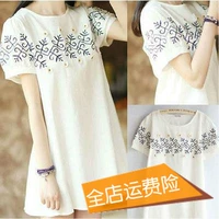 Mùa hè mới thai sản ăn mặc ngắn tay cotton dễ thương phim hoạt hình in ấn dài lỏng T-Shirt của phụ nữ áo triều thời trang shop đồ bầu