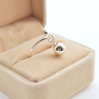 S925 sterling bạc nhẫn hạt chuông nhẫn mở nhẫn nữ dễ thương hạt đơn vòng miệng sống không phai R101 nhẫn đính hôn