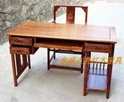 Gỗ hồng mộc gỗ gụ bàn máy tính đơn giản máy tính để bàn nhà bàn gỗ rắn bàn viết lớp đa chức năng bàn