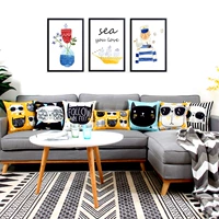 Nordic triều mèo sáng tạo bông gối sofa phòng khách gối đệm thắt lưng gối hoạt hình dễ thương cửa sổ khoang ghế đệm - Trở lại đệm / Bolsters gối tựa lưng cao su non