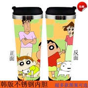 Crayon Xiaoxin trò chơi hoạt hình trò chơi xung quanh học sinh trẻ em Xia Xiaobai tùy chỉnh cốc nước cách nhiệt đôi