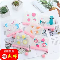 Hàn quốc phiên bản của cô gái tim coin purse nữ điện thoại di động cáp dữ liệu sạc lưu trữ túi cá tính loose tiền coin bag 2018 new clutch nữ