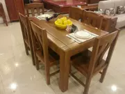 Tất cả gỗ cũ Elm hiện đại kiểu Trung Quốc đơn giản bàn ăn và ghế ăn bàn ghế ăn kết hợp nhà máy sản xuất trực tiếp sản phẩm mới - Bộ đồ nội thất