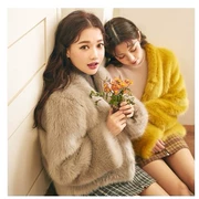 2018 mới của Hàn Quốc phiên bản của áo khoác lông cao quý thời trang nữ tính khí giả con cáo lông lông áo ngắn