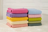 Phổ biến 200 * 230 Bộ Đồ Giường Điều Hòa Không Khí Mùa Hè Mát Mẻ Tấm Giặt Trải Giường Cotton Màu Rắn ga giường