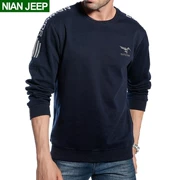 NIAN JEEP Jeep Shield flagship store chính thức áo thun dài tay nam thể thao và giải trí chạm đáy áo len cổ tròn