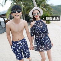 Bộ đồ bơi cặp đôi 2017 bộ đồ bơi mới đi biển bên bờ biển kỳ nghỉ spa cặp đôi mẫu ba tuần trăng mật Hàn Quốc 	bộ đồ đôi đi biển