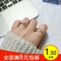 Nhật Bản và Hàn Quốc đơn giản chung nhẫn trang sức thủy triều đuôi vòng kim loại nhẫn nữ retro phụ kiện đơn giản nhẫn 2082 nhẫn dr