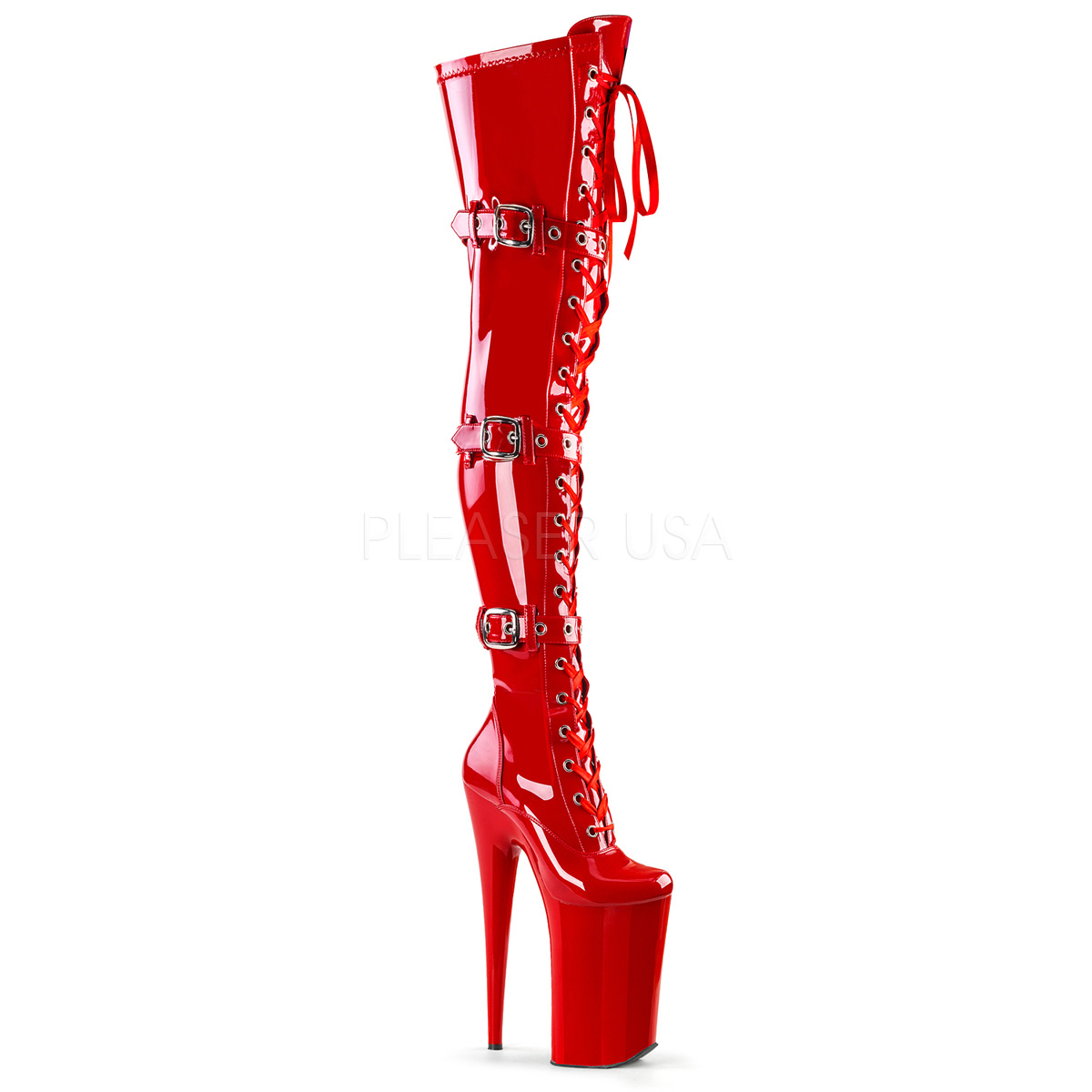 25.4CM ULTRA -HIGH -HEELED OVER -THE -KNEE LONG BOOTS PLEASER STEEL PIPE SHOES PERFORMANCE SPECIAL HIGH HEELS  