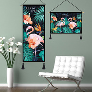 Flamingo phòng khách nền vải ins treo vải tường vải tùy chỉnh tấm thảm Bắc Âu Hàn Quốc net red girl trang trí phòng ngủ
