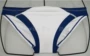 Quần lửng cạp thấp màu xanh và trắng phù hợp với quần bơi tam giác gợi cảm áo tắm áo tắm quần bơi trôi quần short quần bơi nhanh khô - Nam bơi đầm quần bơi nam cao cấp