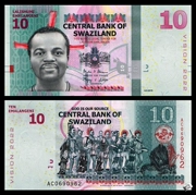 [Châu Phi] thương hiệu mới UNC Swaziland 10 Lilangeni 2015 tiền giấy nước ngoài tiền xu