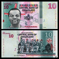 [Châu Phi] thương hiệu mới UNC Swaziland 10 Lilangeni 2015 tiền giấy nước ngoài tiền xu tiền xu cổ