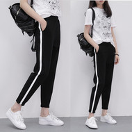 Junior mùa hè thêm mã lớn Hàn Quốc phiên bản của phụ nữ quần giản dị chín điểm hip hop quần chất béo MM chân thể thao quần sinh viên quần thể thao nữ