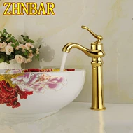 Máy tính bảng nghệ thuật retro vàng kiểu châu Âu với nền tảng phòng tắm vòi nước nóng và nước lạnh trên lưu vực các mẫu cao dài vòi nước âm tường vòi rửa chén nóng lạnh âm tường