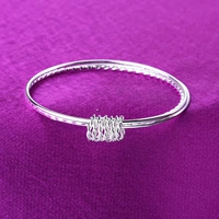 Nữ sáng tạo Bracelet Bracelet Bracelet Bạc mạ cuộn ba vòng Hàn Quốc Handmade Trang sức Bán nóng Trang sức vòng lv