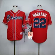 Bóng chày Jersey MarkAKIS 22 SMOLTZ 29 # 3 10 # Atlanta Cuộc thi chiến binh Braves - Thể thao sau