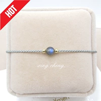 Sản phẩm mới đơn giản moonstone ngọt ngào Vòng tay Hàn Quốc vòng tay dâu tây pha lê nữ chuỗi chân nữ dệt tay dây đỏ - Vòng chân vòng chân cá chép nữ