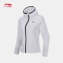 Li Ning Womens 18 mùa xuân mới đào tạo loạt áo dài tay phù hợp với áo khoác trùm đầu áo khoác thể thao trench coat AFDN028 áo gió thể thao
