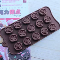 DIY Chocolate Khuôn Thực phẩm Lớp Silicone Rose Sôcôla Khuôn Xà phòng Handmade Khuôn Jelly Pudding Khuôn khuôn nhựa làm bánh