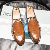 Doudou Shoes Men 2022 Новый летний воздухопроницаемый универсальный отдых ленивый туфли тренд британская кожаная туфли