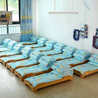 Tùy chỉnh mẫu giáo quilt ba mảnh mẫu giáo nap bộ đồ giường cotton trẻ em bộ đồ giường sáu bộ của trẻ em bộ đồ giường 	bộ chăn ga gối quây cũi cho bé	