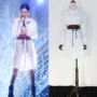 Xuân 2018 mới Zhang Tian với đoạn ở giữa đoạn dài buông xõa váy eo thon sơ mi nữ. áo sơ mi nữ form rộng