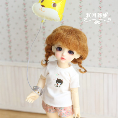 taobao agent [My name is Han Sister] 1/6 point BJD doll short -sleeved T -shirt round neck top Yosd xaga dl aEDOLL