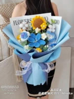 Большой/крюк Синий Тюльпан Роза/Двойной синий +прозрачный большой подарочный пакет светодиод