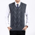 Mới mùa thu và mùa đông trung niên của nam giới V-Cổ len vest cashmere áo len áo len kích thước lớn cha vest vest Dệt kim Vest