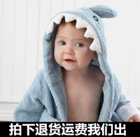 Детская акула, банный халат для новорожденных, хлопковое детское банное полотенце, детский мультяшный хлопковый плащ