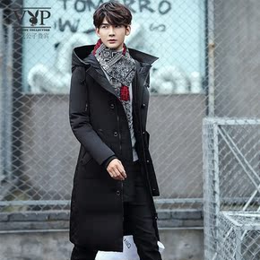 反季清仓【花花公子】长款羽绒服