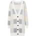 Lily2018 mùa đông mới của phụ nữ kẻ sọc dài áo len đơn ngực áo len 118410B1701 - Áo khoác dài Áo khoác dài