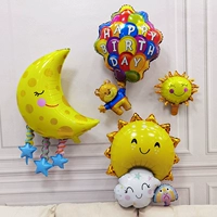 Радужный воздушный шар на солнечной энергии, подвеска, детское украшение, с медвежатами, подарок на день рождения