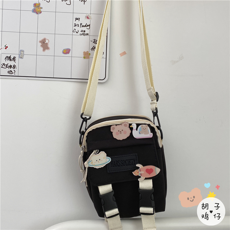 Mini & Blacksolar system Harajuku Academic atmosphere lovely girl student Inclined shoulder bag female the republic of korea ins Retro campus Versatile The single shoulder bag