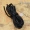 Lớp đầu tiên của dây da thật màu đen Dây da tròn DIY DIY chất liệu vật nuôi dệt dây vòng tay vòng cổ dây thừng đính cườm - Vòng đeo tay Clasp đá moonstone