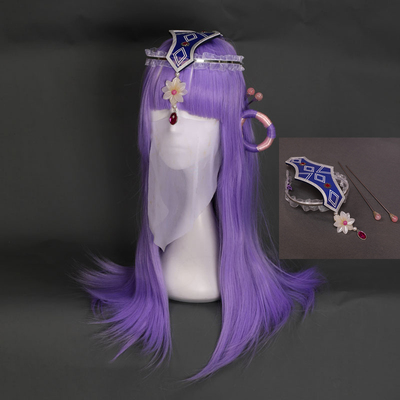 taobao agent Qin Shimingyue Yinyang Family Shandi Cosplay props accessory accessories head jewelry surface gauze wig back board