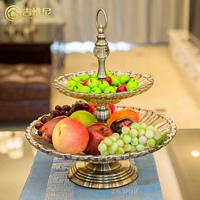 Журнальный столик, украшение, глянцевый креативный современный фруктовый двухэтажный кварц для гостиной, европейский стиль, в американском стиле