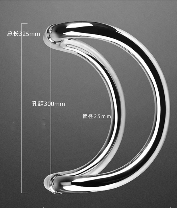 Tay nắm cửa inox tay nắm hình bán nguyệt cửa gỗ lớn Cửa kính hình chữ C tay nắm lớn cửa đóng khung tay nắm tròn