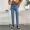 Quần jeans đen nữ đầu thu phiên bản Hàn Quốc của eo cao hoang dã hoang dã mỏng manh co giãn chín điểm quần thẳng