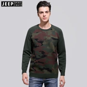 Cửa hàng hàng đầu của JEEP chính thức mùa thu và mùa đông nam dài tay giản dị áo len thời trang jeep ngụy trang cổ tròn
