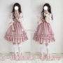 Cô gái mùa xuân và mùa thu Nhật Bản Cô gái mềm mại Lolita Lolita Retro Dress Up Shaper JSK Sling High Eo Dress váy xếp ly